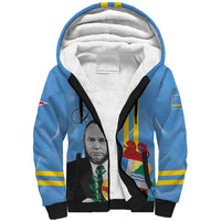 Feliz Dia di Betico Sherpa Hoodie Aruba Flag Style - Wonder Print Shop