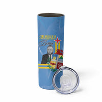 Feliz Dia di Betico Skinny Tumbler Aruba Flag Style - Wonder Print Shop