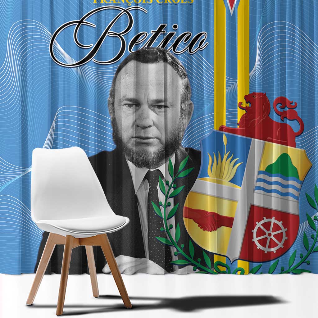 Feliz Dia di Betico Window Curtain Aruba Flag Style - Wonder Print Shop