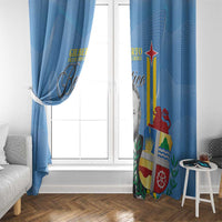 Feliz Dia di Betico Window Curtain Aruba Flag Style - Wonder Print Shop