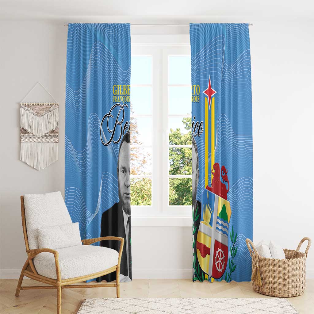Feliz Dia di Betico Window Curtain Aruba Flag Style - Wonder Print Shop