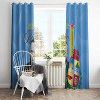 Feliz Dia di Betico Window Curtain Aruba Flag Style - Wonder Print Shop