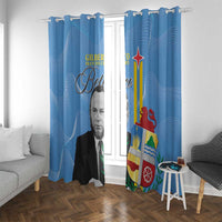Feliz Dia di Betico Window Curtain Aruba Flag Style - Wonder Print Shop