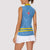 Feliz Dia di Betico Women Sleeveless Polo Shirt Aruba Flag Style - Wonder Print Shop