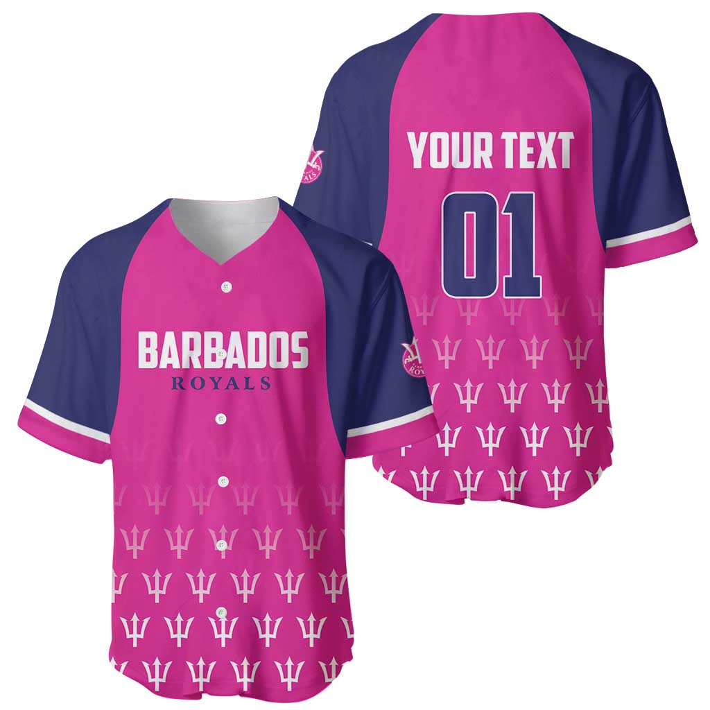 Custom Barbados Royals Cricket Baseball Jersey Back to Back Champions - Wonder Print Shop