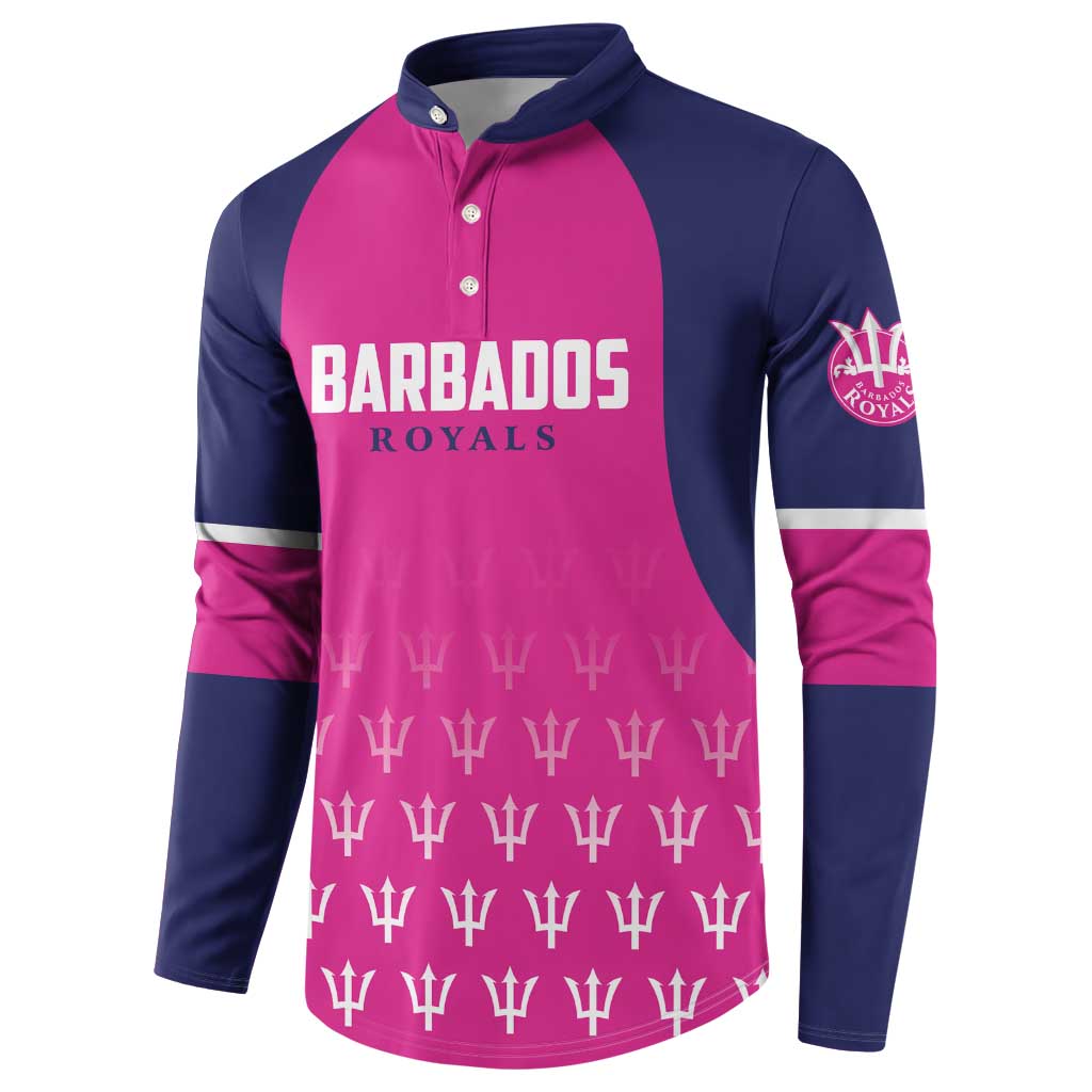 Custom Barbados Royals Cricket Button Sweatshirt Back to Back Champions - Wonder Print Shop