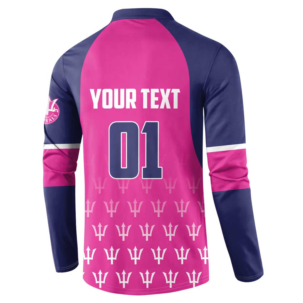 Custom Barbados Royals Cricket Button Sweatshirt Back to Back Champions - Wonder Print Shop