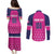 Custom Barbados Royals Cricket Couples Matching Puletasi and Long Sleeve Button Shirt Back to Back Champions - Wonder Print Shop