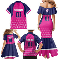 Custom Barbados Royals Cricket Family Matching Mermaid Dress and Hawaiian Shirt Back to Back Champions - Wonder Print Shop