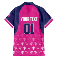 Custom Barbados Royals Cricket Family Matching Off Shoulder Short Dress and Hawaiian Shirt Back to Back Champions - Wonder Print Shop