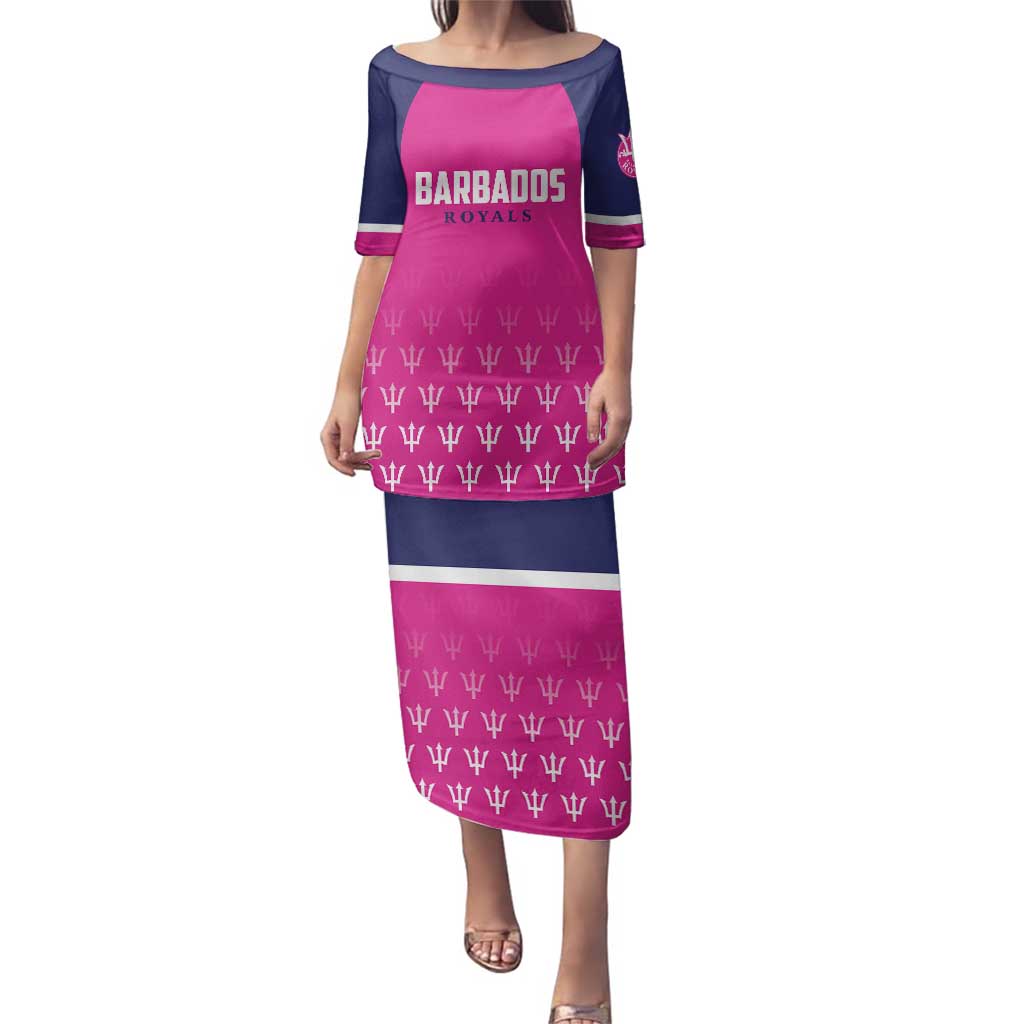 Custom Barbados Royals Cricket Family Matching Puletasi and Hawaiian Shirt Back to Back Champions - Wonder Print Shop