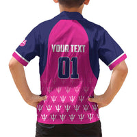 Custom Barbados Royals Cricket Family Matching Short Sleeve Bodycon Dress and Hawaiian Shirt Back to Back Champions - Wonder Print Shop