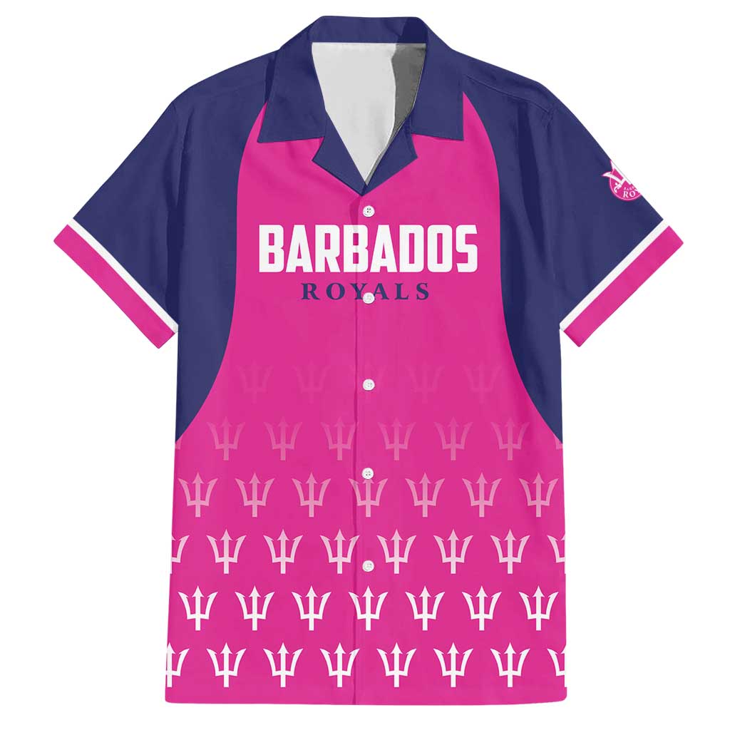 Custom Barbados Royals Cricket Family Matching Short Sleeve Bodycon Dress and Hawaiian Shirt Back to Back Champions - Wonder Print Shop