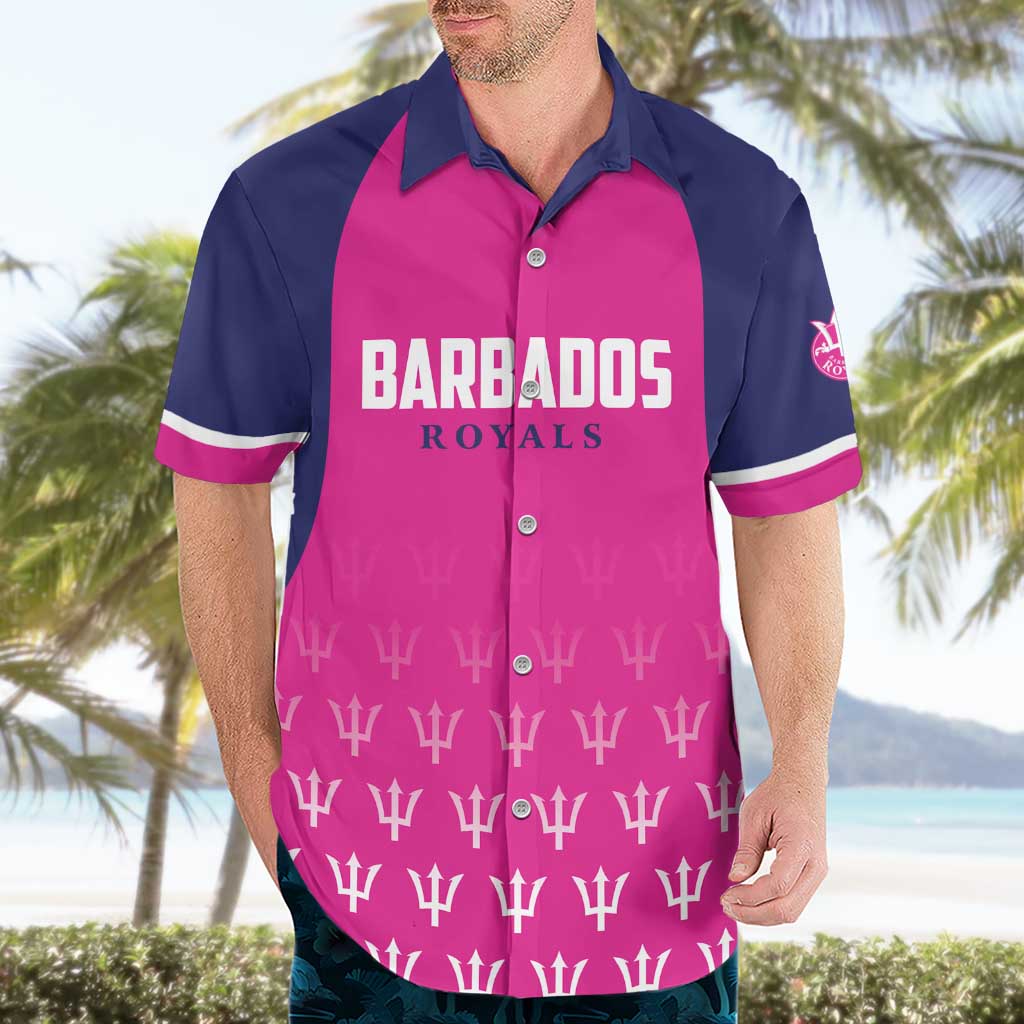 Custom Barbados Royals Cricket Hawaiian Shirt Back to Back Champions - Wonder Print Shop