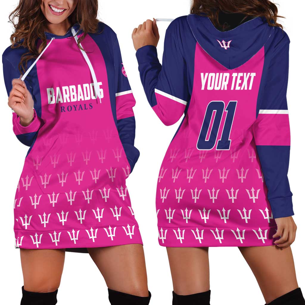 Custom Barbados Royals Cricket Hoodie Dress Back to Back Champions - Wonder Print Shop