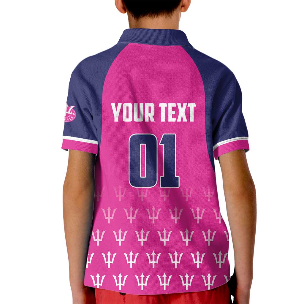 Custom Barbados Royals Cricket Kid Polo Shirt Back to Back Champions - Wonder Print Shop