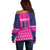 Custom Barbados Royals Cricket Off Shoulder Sweater Back to Back Champions - Wonder Print Shop