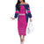 Custom Barbados Royals Cricket Off The Shoulder Long Sleeve Dress Back to Back Champions - Wonder Print Shop