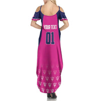 Custom Barbados Royals Cricket Summer Maxi Dress Back to Back Champions - Wonder Print Shop