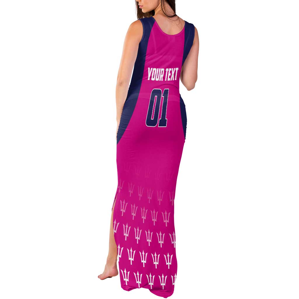 Custom Barbados Royals Cricket Tank Maxi Dress Back to Back Champions - Wonder Print Shop