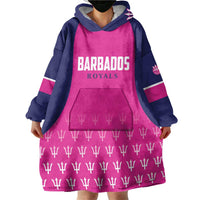 Custom Barbados Royals Cricket Wearable Blanket Hoodie Back to Back Champions - Wonder Print Shop