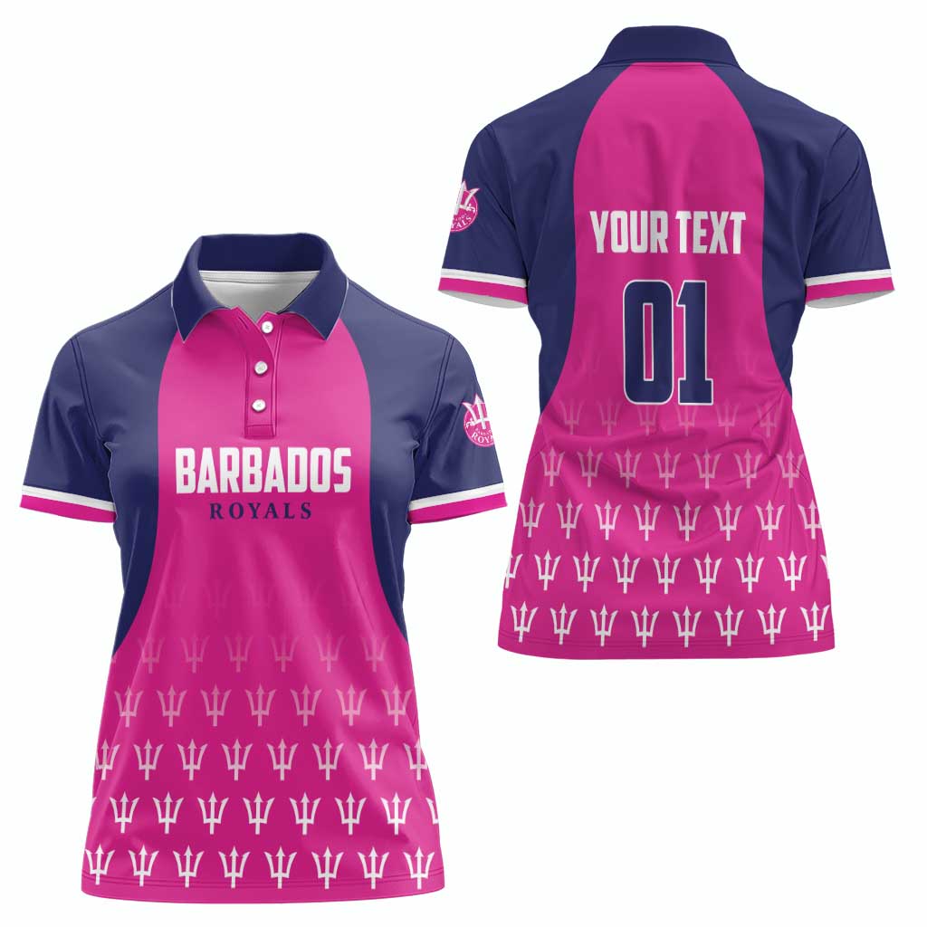 Custom Barbados Royals Cricket Women Polo Shirt Back to Back Champions - Wonder Print Shop