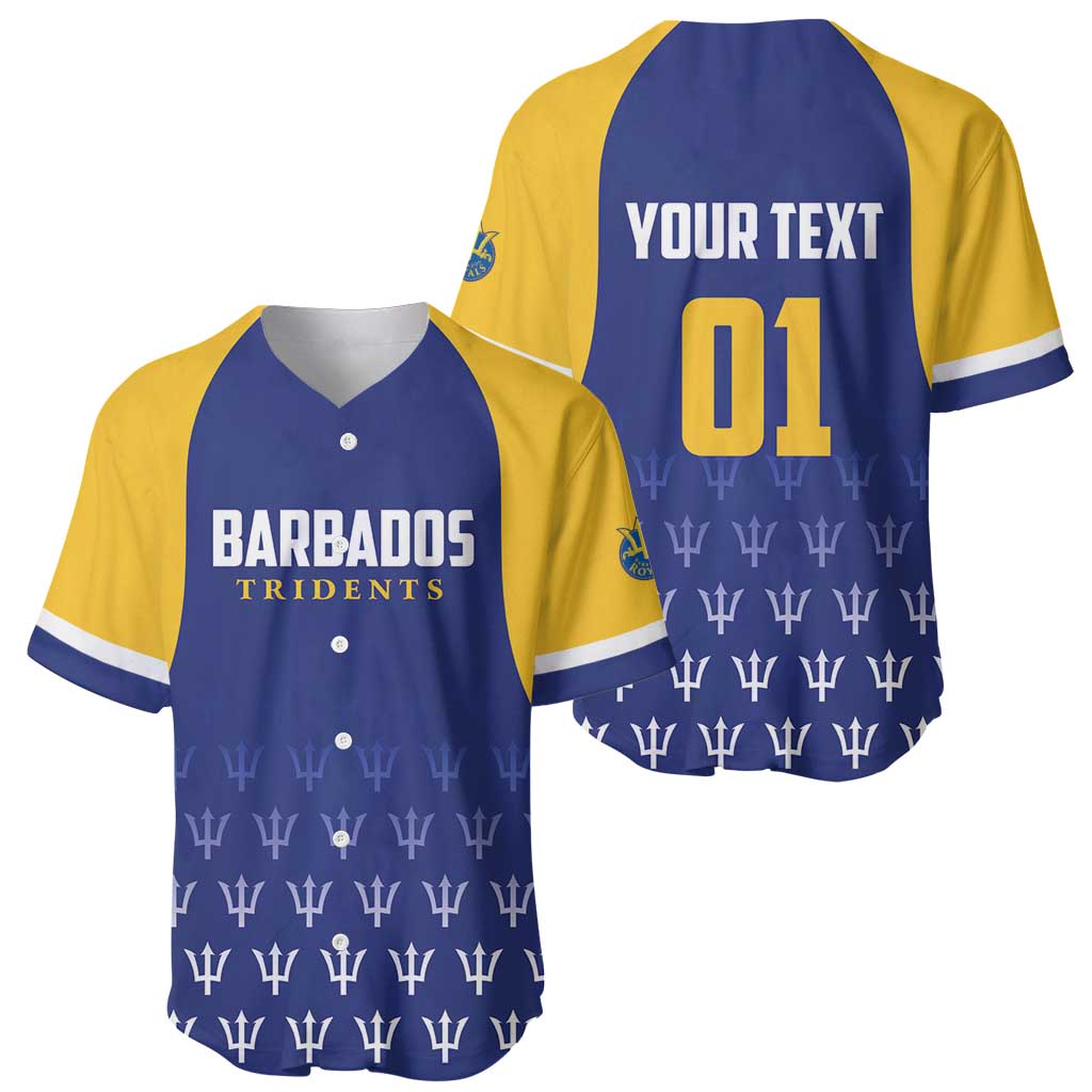 Custom Barbados Tridents Cricket Baseball Jersey Go Champions - Wonder Print Shop