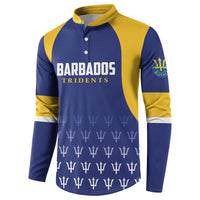 Custom Barbados Tridents Cricket Button Sweatshirt Go Champions - Wonder Print Shop