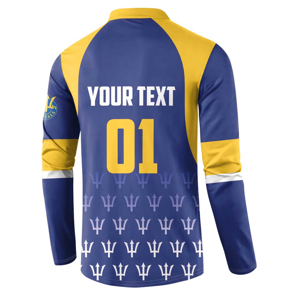 Custom Barbados Tridents Cricket Button Sweatshirt Go Champions - Wonder Print Shop