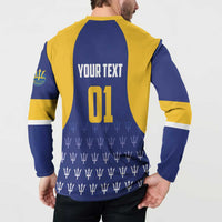 Custom Barbados Tridents Cricket Button Sweatshirt Go Champions - Wonder Print Shop