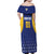 Custom Barbados Tridents Cricket Family Matching Off Shoulder Maxi Dress and Hawaiian Shirt Go Champions - Wonder Print Shop
