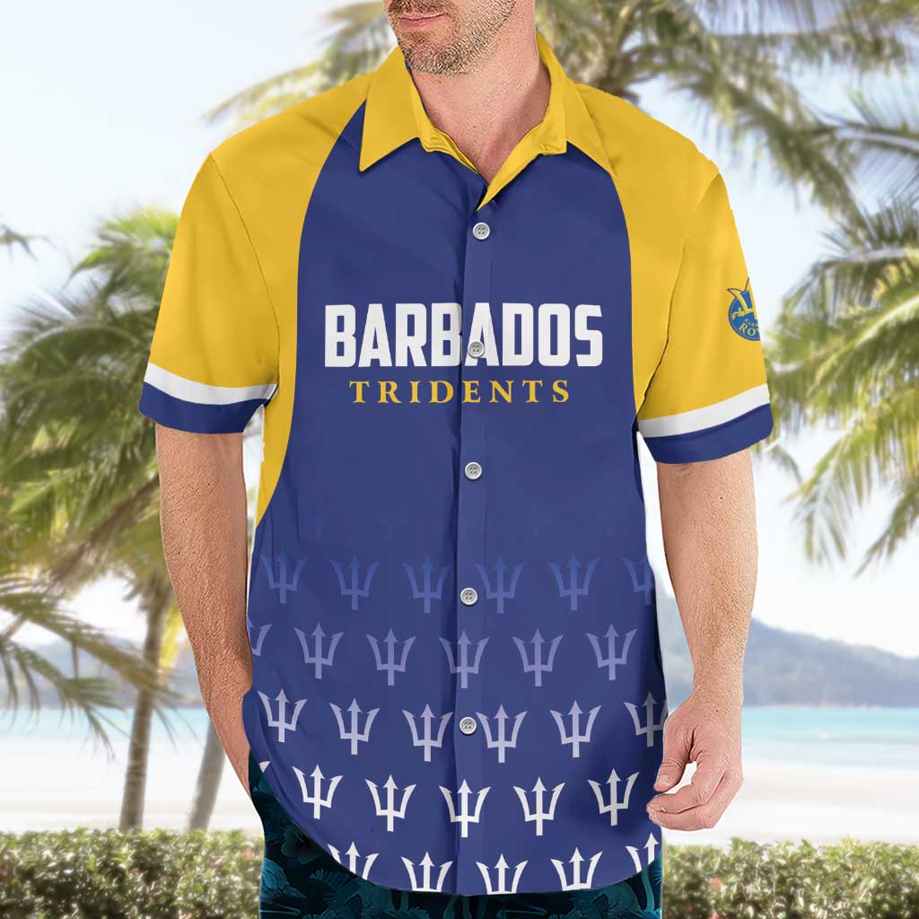 Custom Barbados Tridents Cricket Hawaiian Shirt Go Champions - Wonder Print Shop