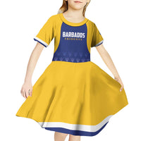 Custom Barbados Tridents Cricket Kid Short Sleeve Dress Go Champions - Wonder Print Shop