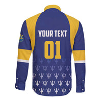 Custom Barbados Tridents Cricket Long Sleeve Button Shirt Go Champions - Wonder Print Shop
