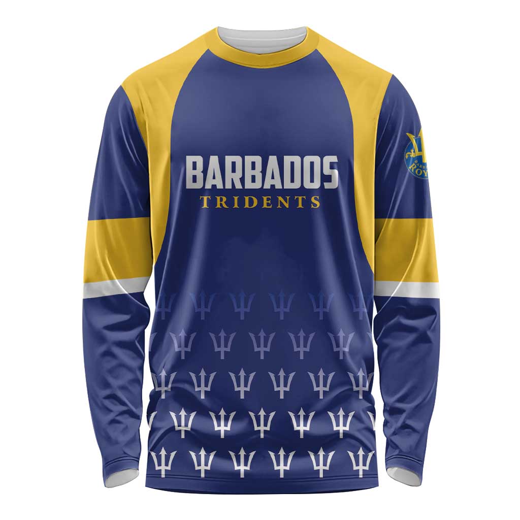 Custom Barbados Tridents Cricket Long Sleeve Shirt Go Champions - Wonder Print Shop