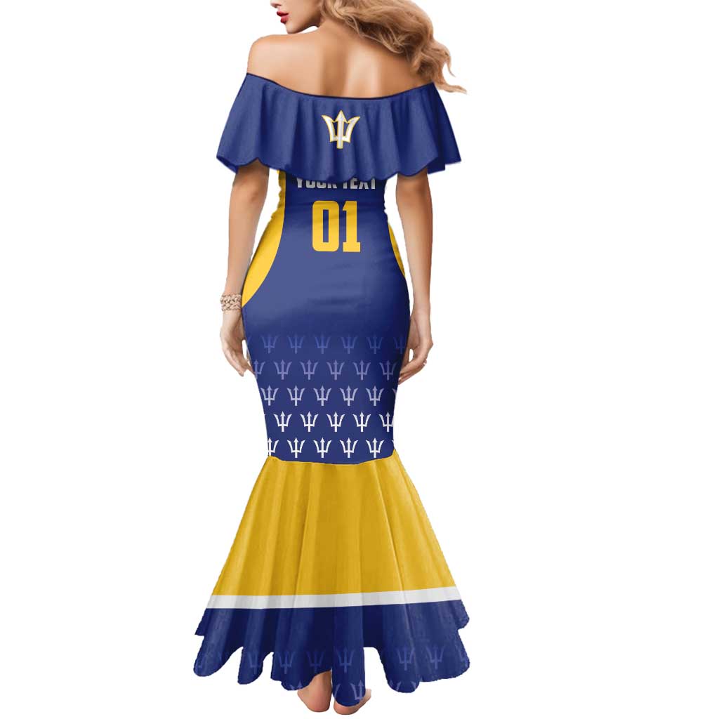 Custom Barbados Tridents Cricket Mermaid Dress Go Champions - Wonder Print Shop