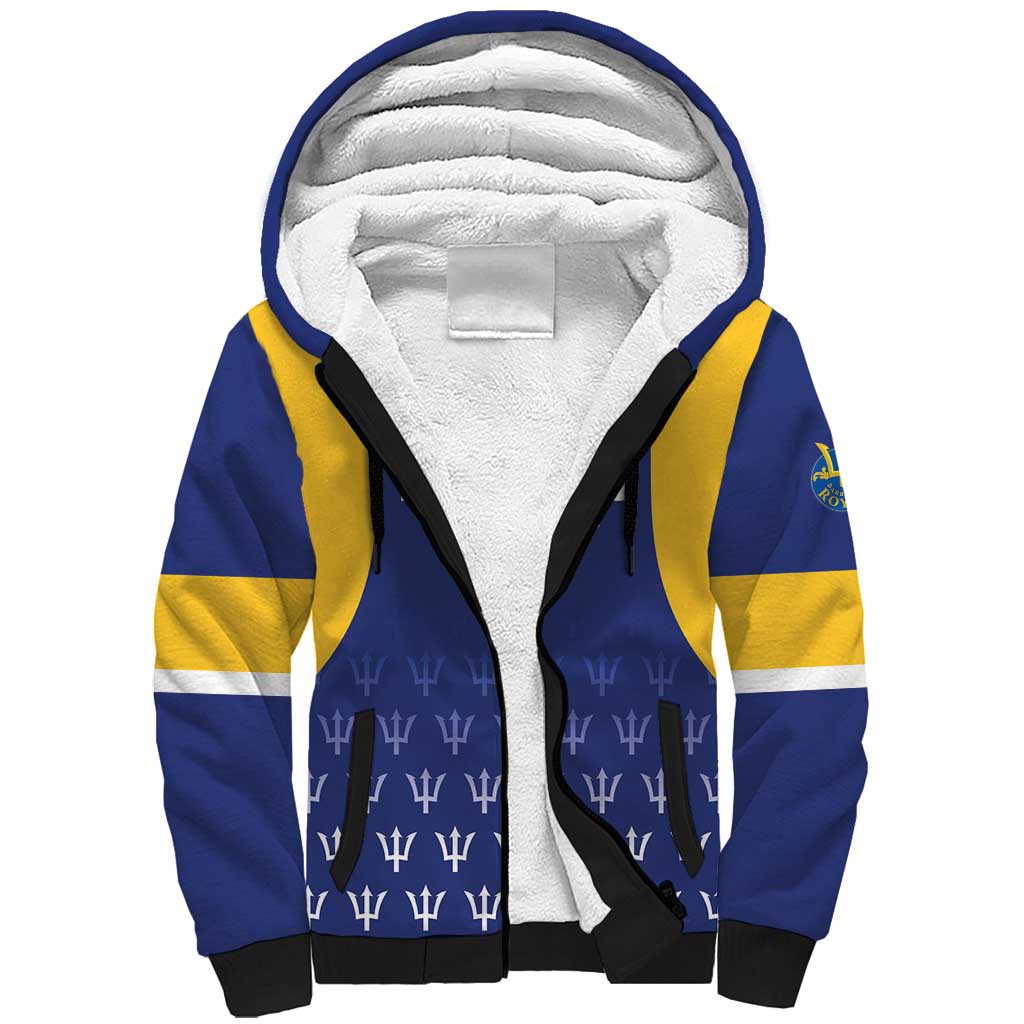 Custom Barbados Tridents Cricket Sherpa Hoodie Go Champions - Wonder Print Shop