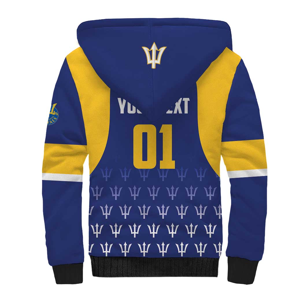 Custom Barbados Tridents Cricket Sherpa Hoodie Go Champions - Wonder Print Shop