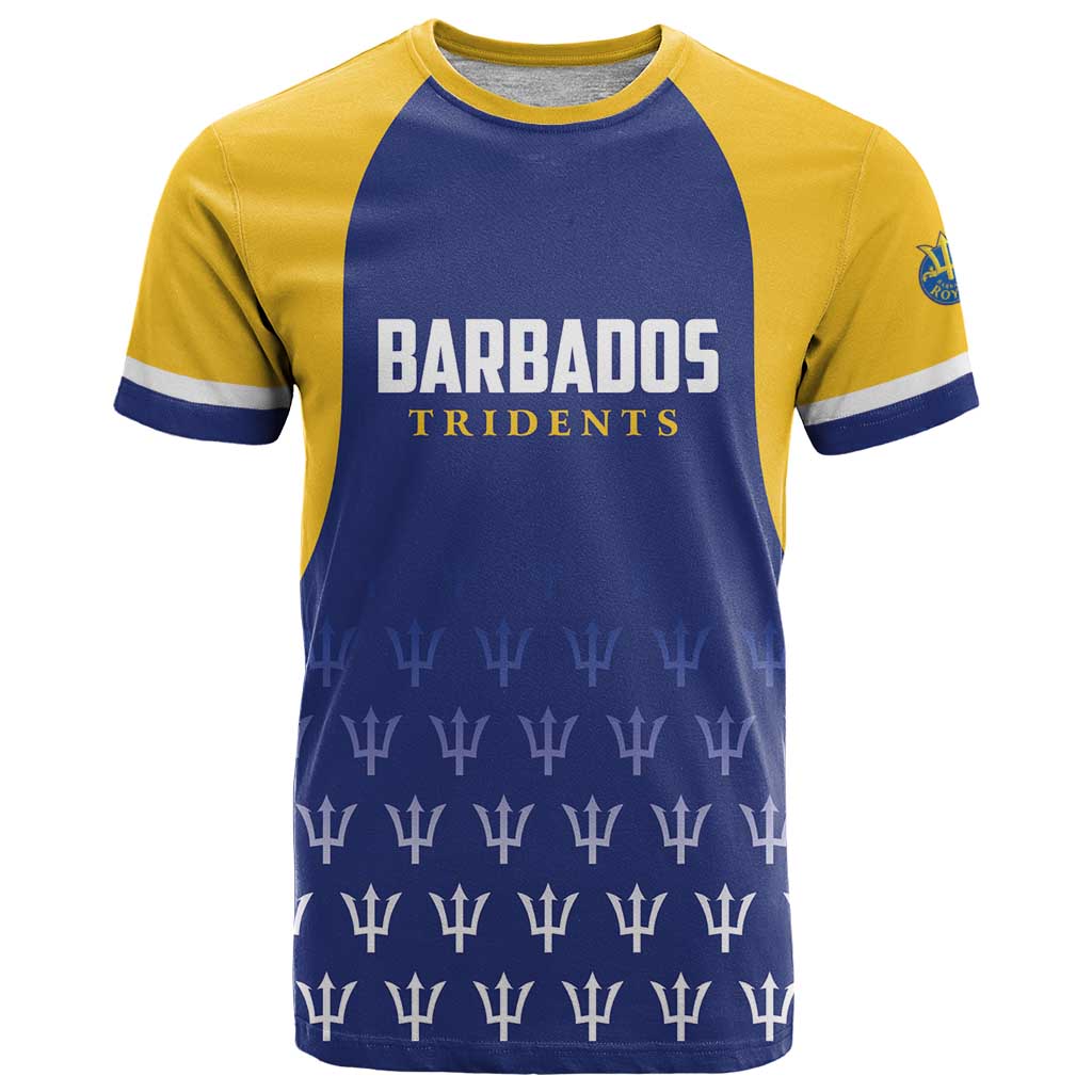 Custom Barbados Tridents Cricket T Shirt Go Champions - Wonder Print Shop
