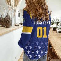 Custom Barbados Tridents Cricket Women Casual Shirt Go Champions - Wonder Print Shop