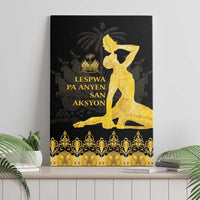 Haiti Neg Marron Gold Canvas Wall Art Lespwa pa anyen san aksyon - Wonder Print Shop