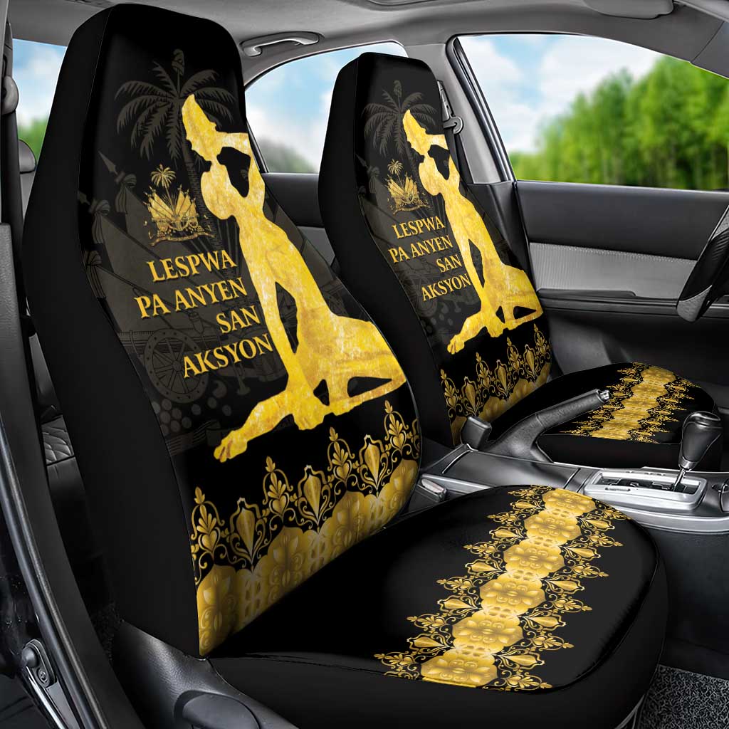 Haiti Neg Marron Gold Car Seat Cover Lespwa pa anyen san aksyon - Wonder Print Shop