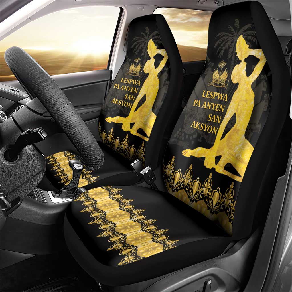 Haiti Neg Marron Gold Car Seat Cover Lespwa pa anyen san aksyon - Wonder Print Shop