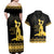 Haiti Neg Marron Gold Couples Matching Off Shoulder Maxi Dress and Hawaiian Shirt Lespwa pa anyen san aksyon - Wonder Print Shop