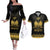 Haiti Neg Marron Gold Couples Matching Off The Shoulder Long Sleeve Dress and Hawaiian Shirt Lespwa pa anyen san aksyon - Wonder Print Shop
