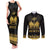 Haiti Neg Marron Gold Couples Matching Tank Maxi Dress and Long Sleeve Button Shirt Lespwa pa anyen san aksyon - Wonder Print Shop