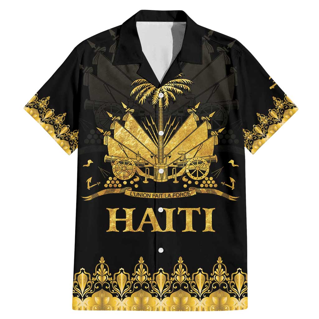 Haiti Neg Marron Gold Family Matching Mermaid Dress and Hawaiian Shirt Lespwa pa anyen san aksyon - Wonder Print Shop