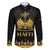 Haiti Neg Marron Gold Family Matching Off The Shoulder Long Sleeve Dress and Hawaiian Shirt Lespwa pa anyen san aksyon - Wonder Print Shop
