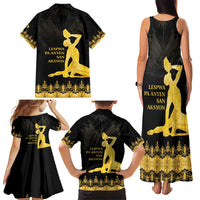 Haiti Neg Marron Gold Family Matching Tank Maxi Dress and Hawaiian Shirt Lespwa pa anyen san aksyon - Wonder Print Shop