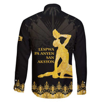 Haiti Neg Marron Gold Family Matching Tank Maxi Dress and Hawaiian Shirt Lespwa pa anyen san aksyon - Wonder Print Shop